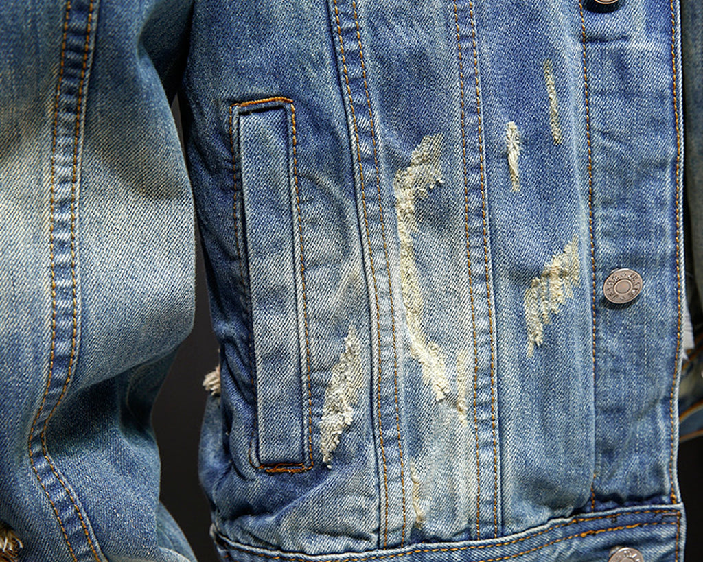 A.1 Washed Denim Jacket Tops Outerwear Men - enhanced image 12
