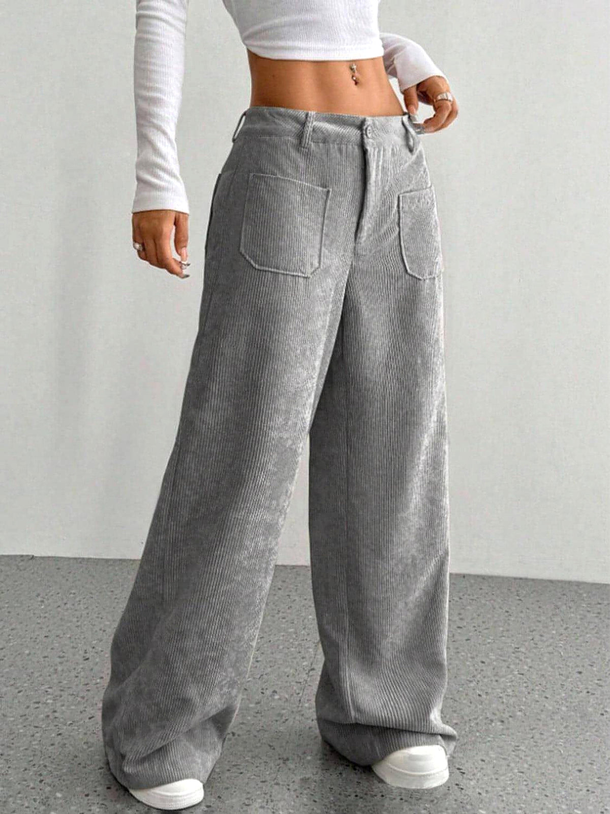 Wide Leg Pants with Pockets - enhanced image 12