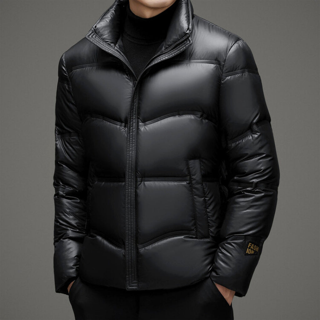 Winter Mid-old Men's Down Jacket Stand Collar Coat Thickened Protection Men - enhanced image 12