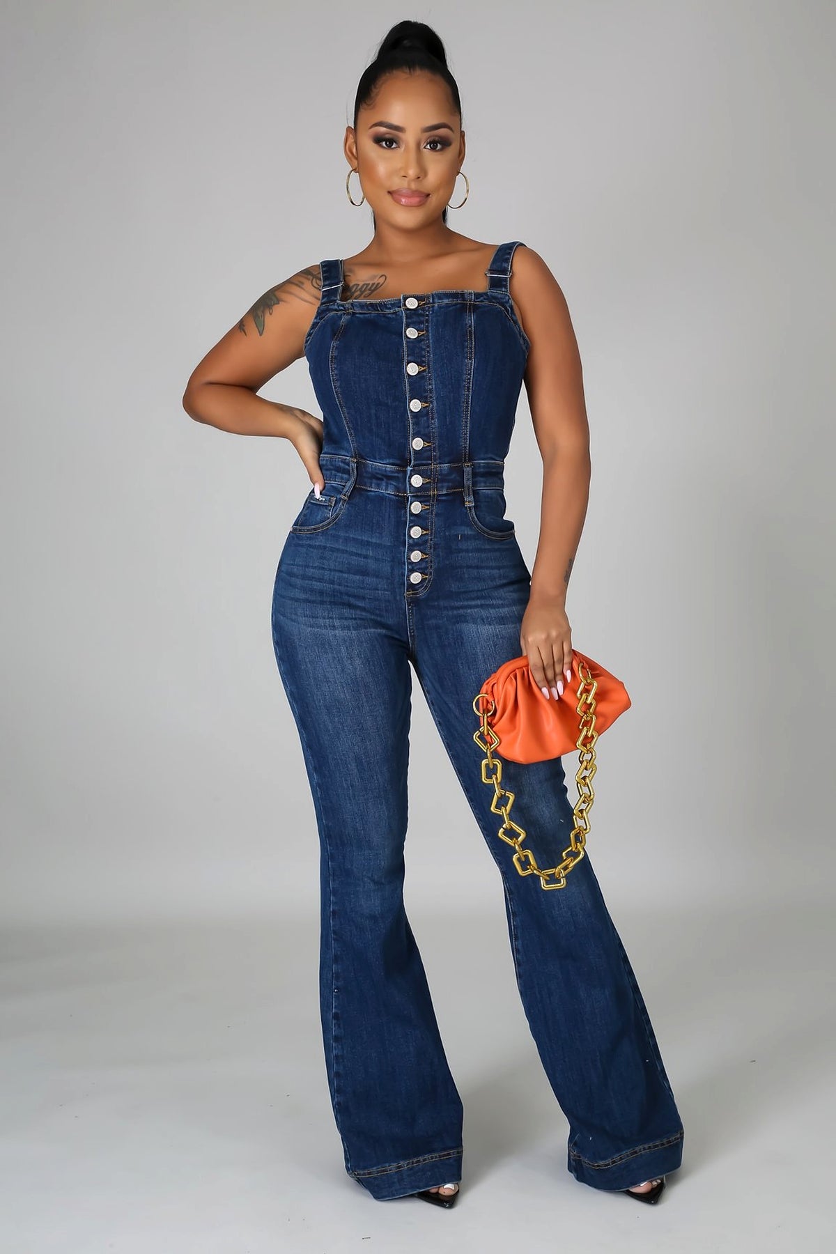 Women's Fashion Casual Denim Jumpsuit - enhanced image 12