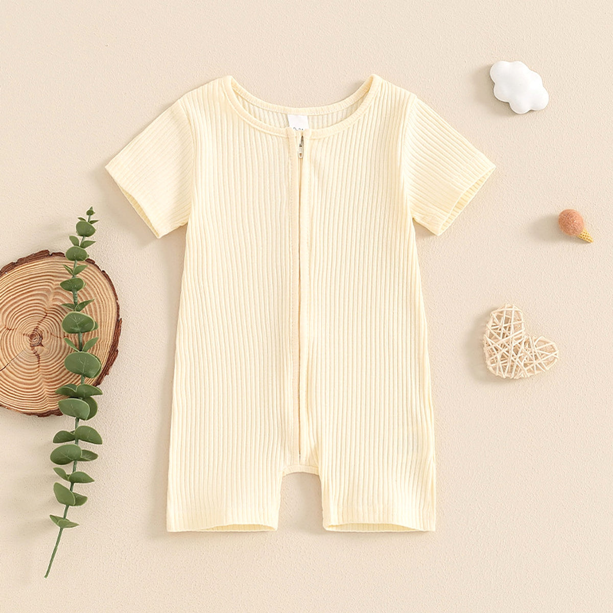 ZipNest™ – Short Sleeve Zipper Romper for Babies - enhanced image 12