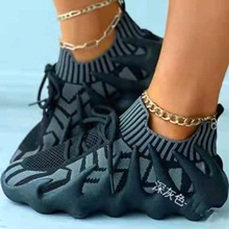 Autumn New High-top Leopard Print Flat-heeled Platform Lace Color Block Casual Women's Shoes - enhanced image 13