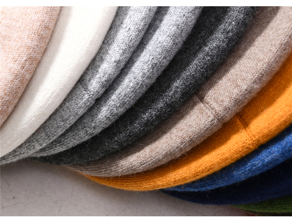 Autumn Winter Berets Hat Women Casual Knitted Wool Beret Wit - enhanced image 13