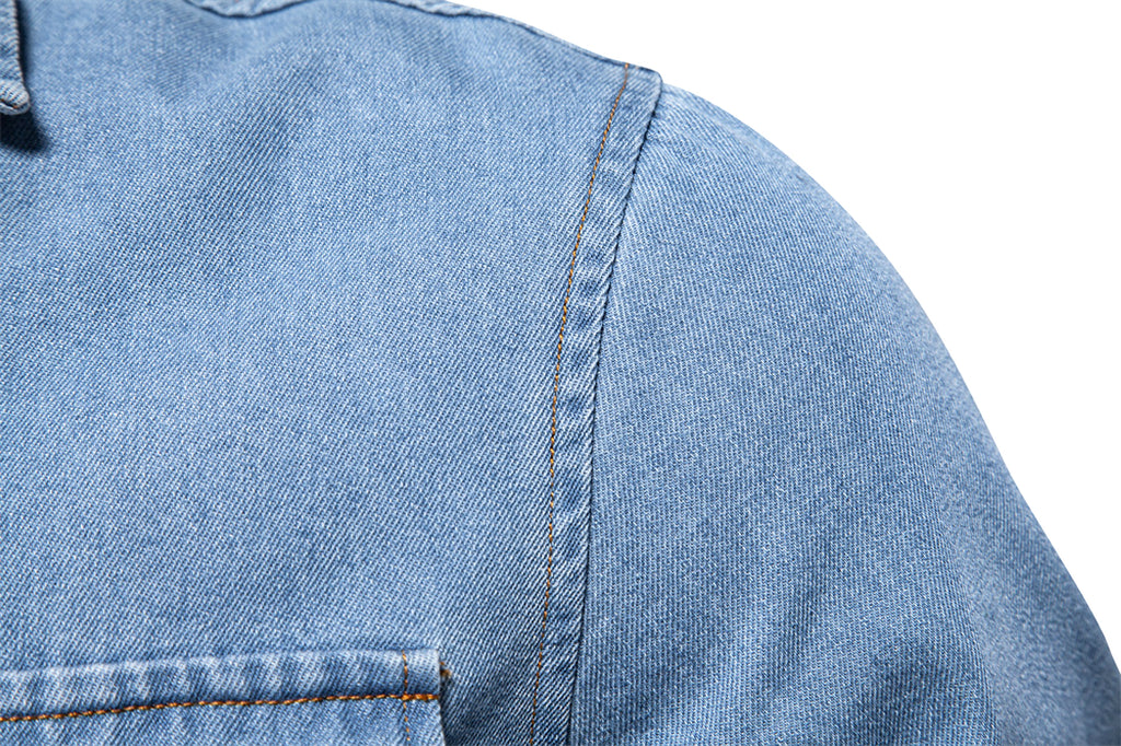Casual Long Sleeve Washed DressShirt - enhanced image 13