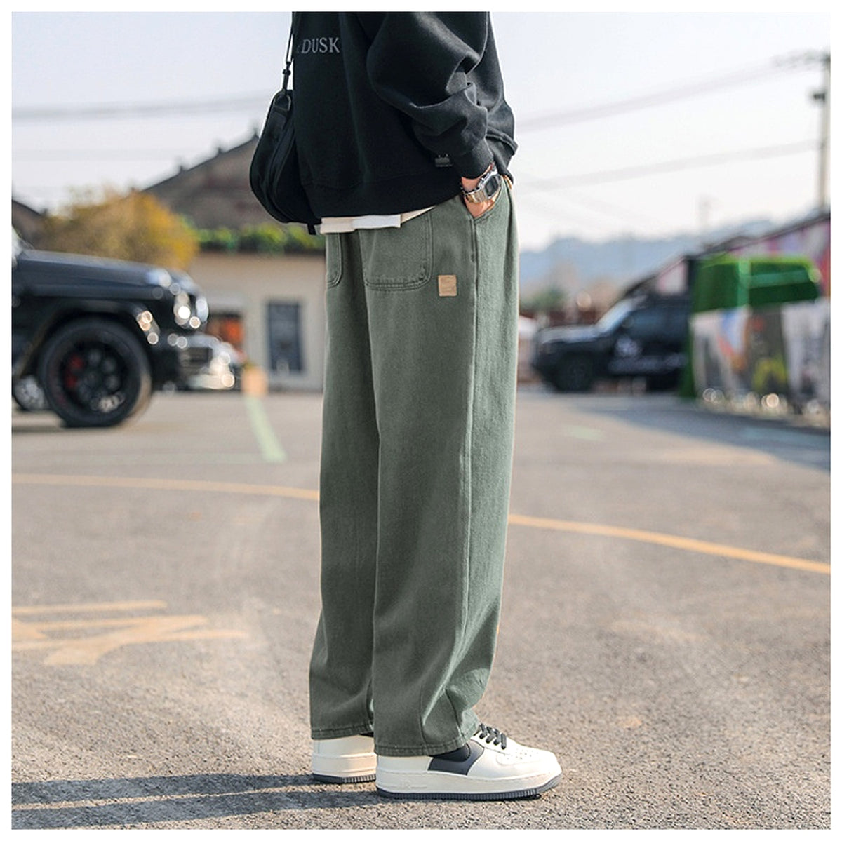 Cotton Pants Men's Casual Straight-leg Pants (Jeans) - enhanced image 13