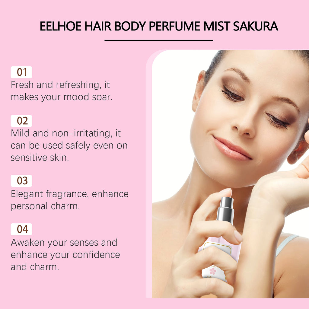 EELHOE Cherry Blossom Body Hair Eau De Parfum Spra Natural Niche Eau De Parfum Spray - enhanced image 13