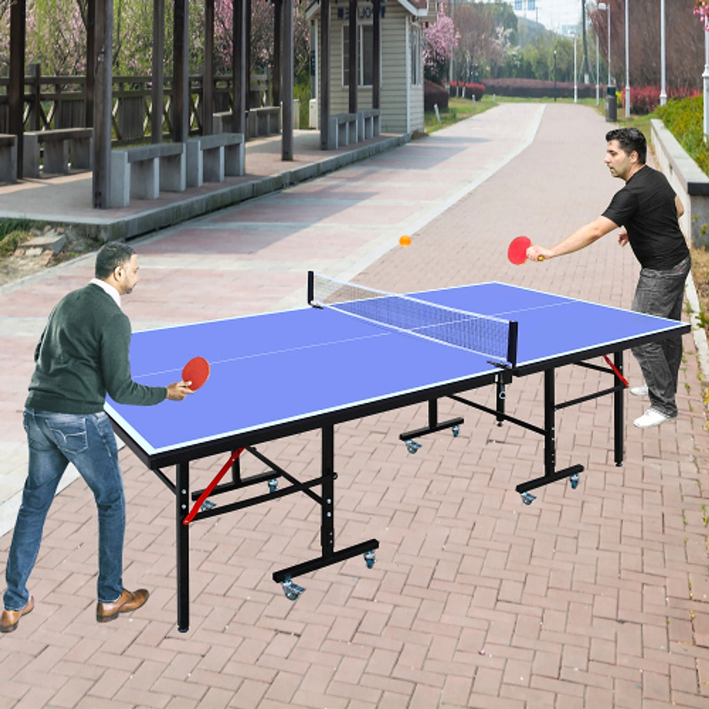 GameMaster™ – 8ft Mid-Size Foldable Ping Pong Table Set w/ Net, 2 Paddles & Balls (US Warehouse) - enhanced image 13