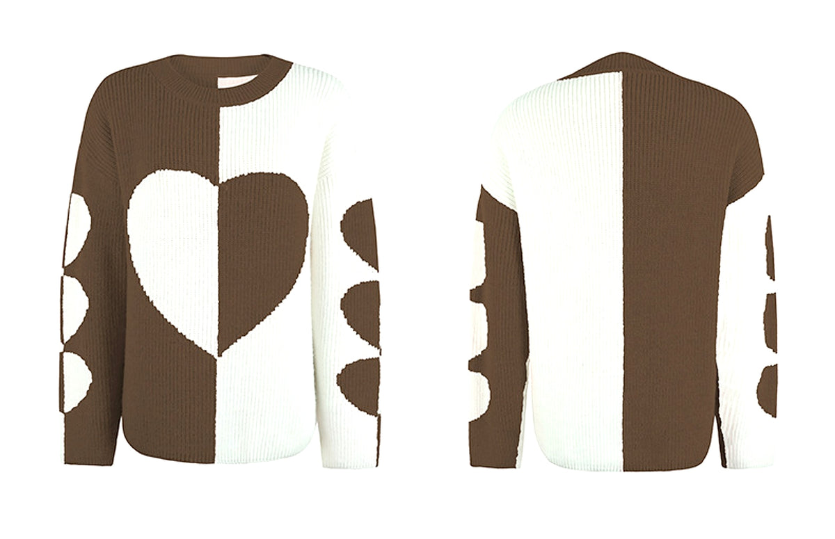 Long Sleeve Love Pattern Sweater Women - enhanced image 13