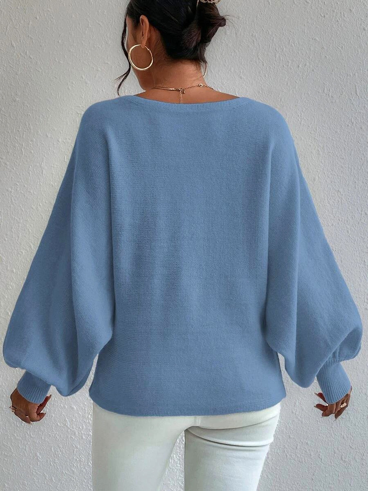 Loose Pullover Knitting Sweater Women - enhanced image 13