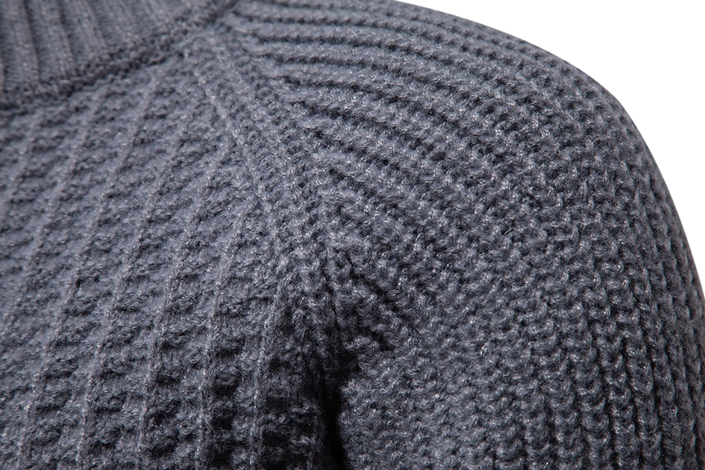 Men's Casual Loose Solid Color Round Neck Sweater - enhanced image 13
