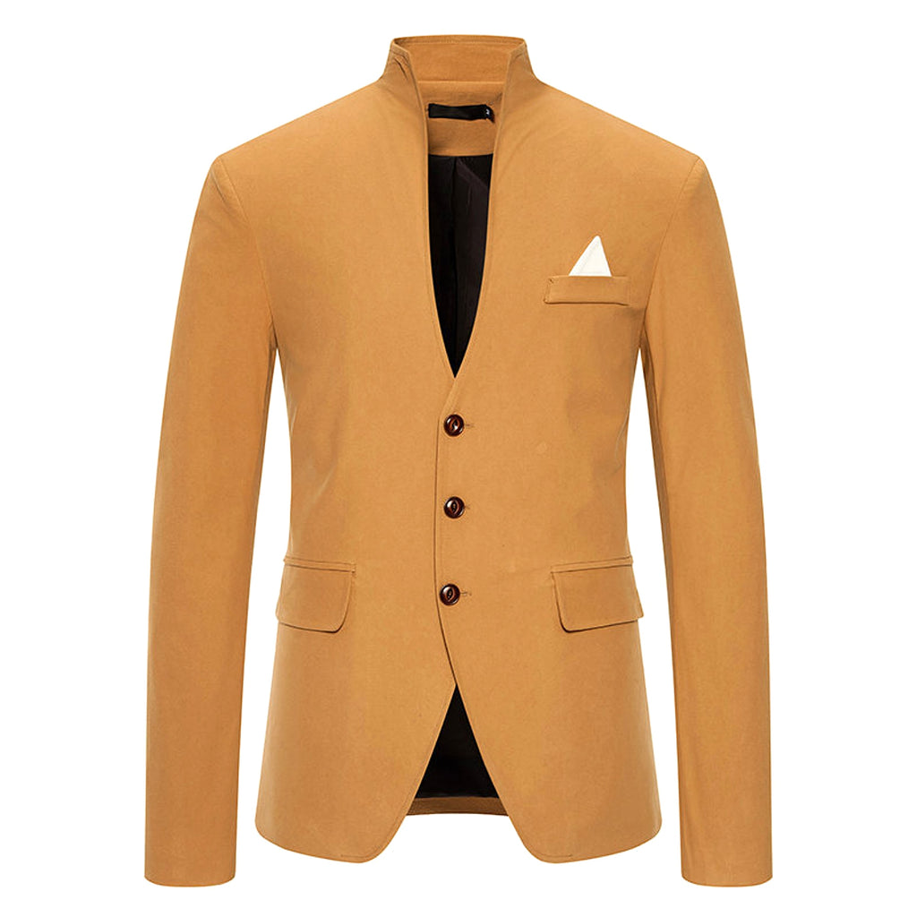 UrbanEdge™ – Color Stitching Mandarin Collar Blazer - enhanced image 13