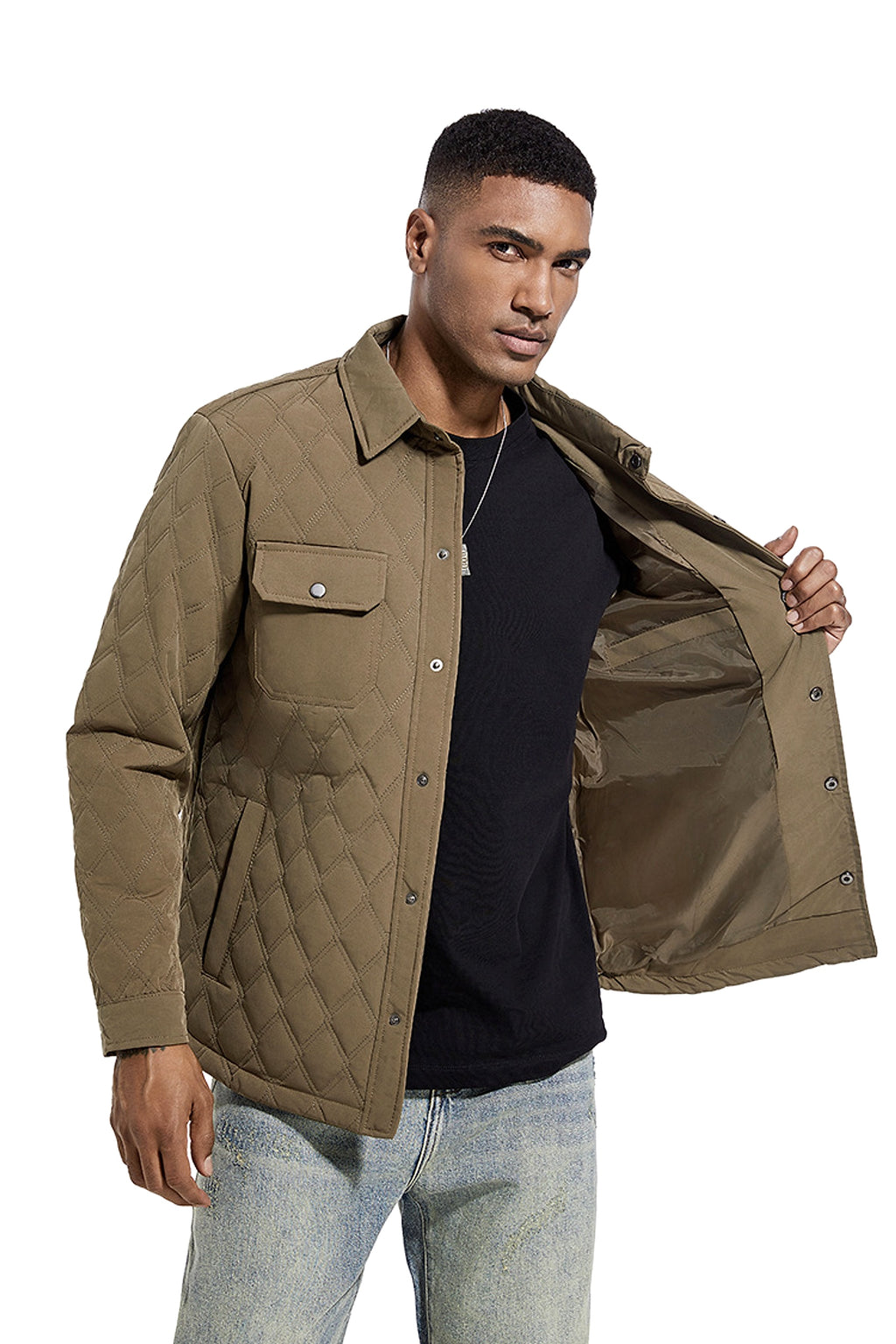 Men's Fashion Jacket Business Jacket Cotton Jacket - enhanced image 13