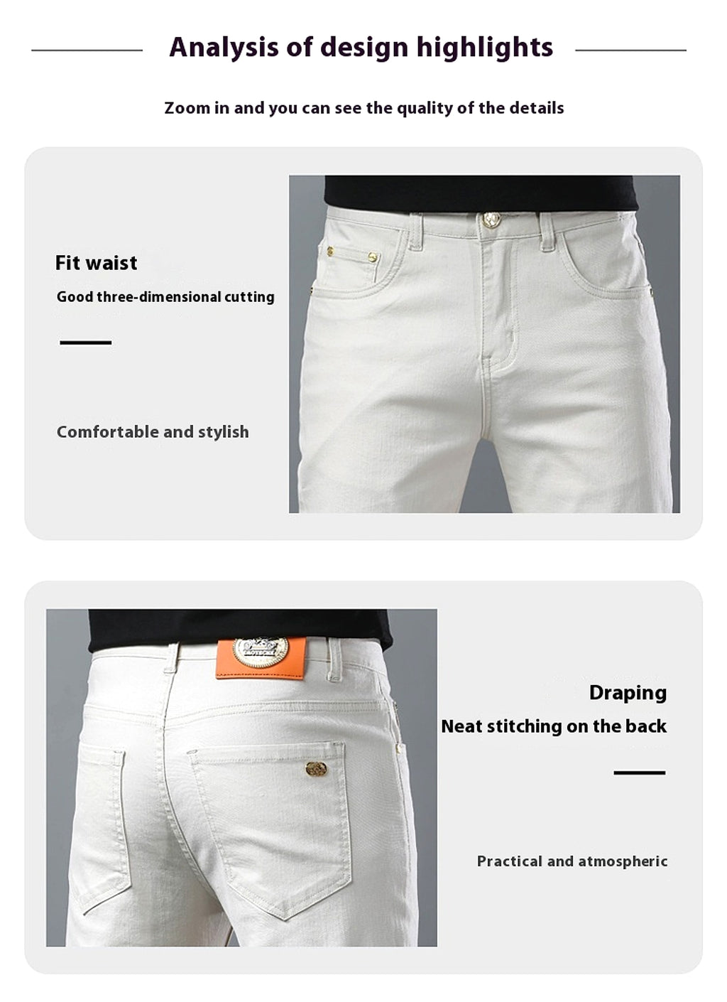 Men's Korean Style Slim-fitting Ankle-tied Youth High-end Pants - enhanced image 13