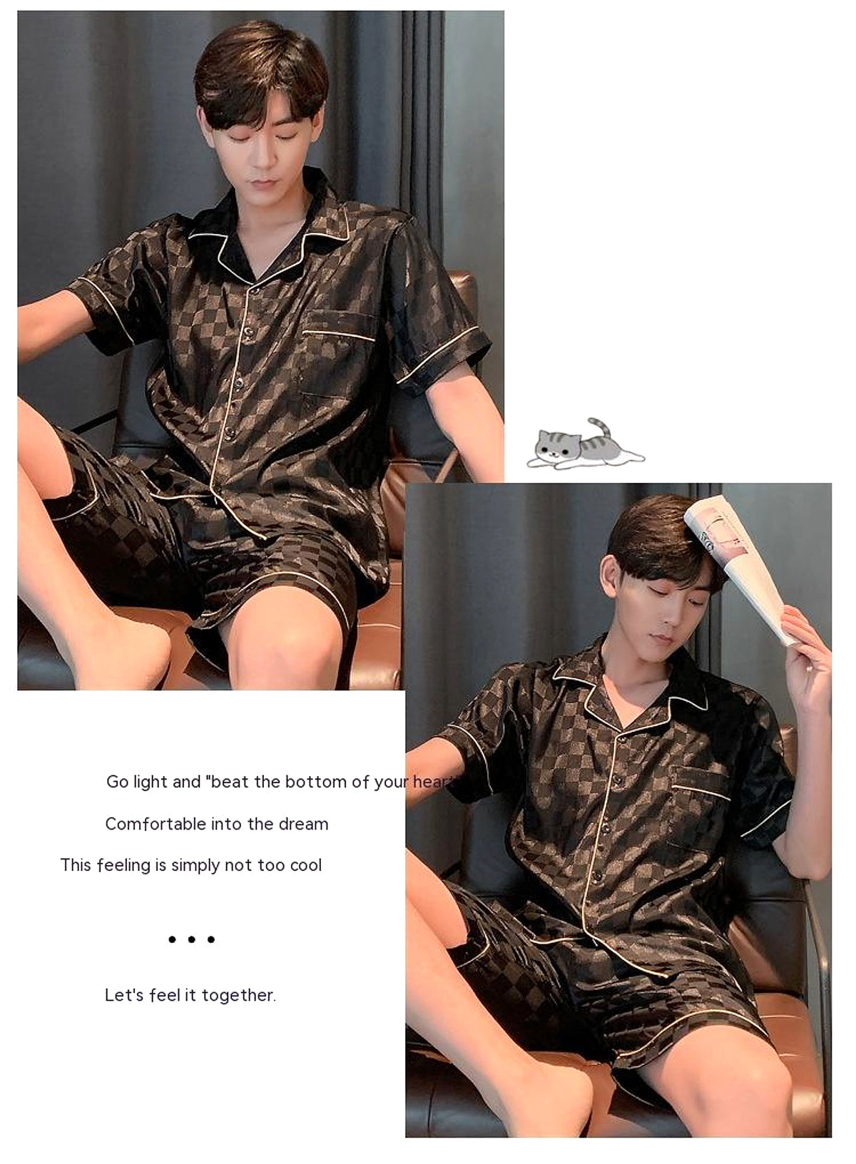 Men's Pajamas Summer Homewear Suit - enhanced image 13