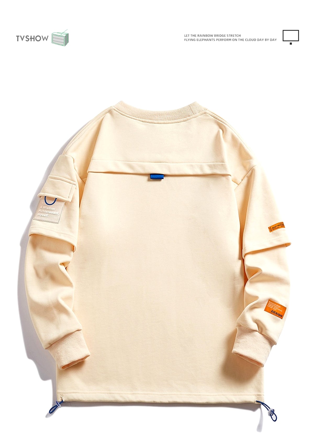 Men's Same Long Sleeve Round Neck Lazy Style Top Undershirt Sweater - enhanced image 13