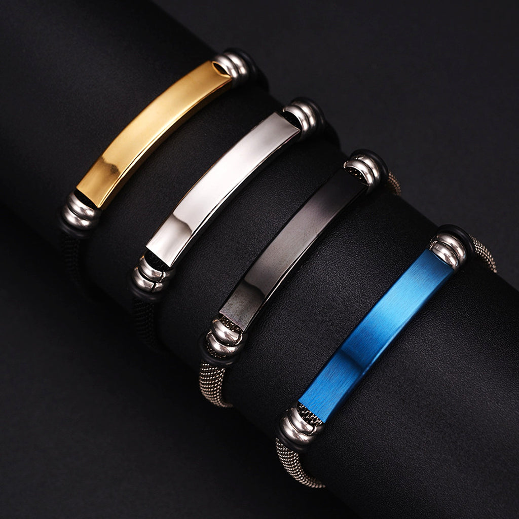 Men's Vintage Stainless Steel Bracelet - enhanced image 13