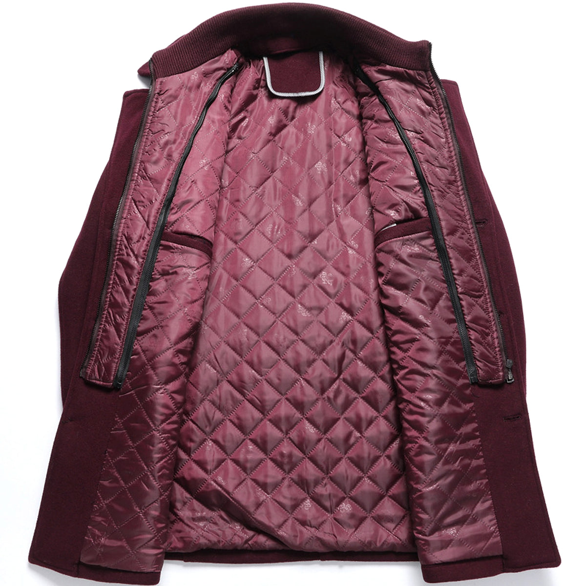 Men's Wool Woolen Thickened Overcoat Jacket - enhanced image 13
