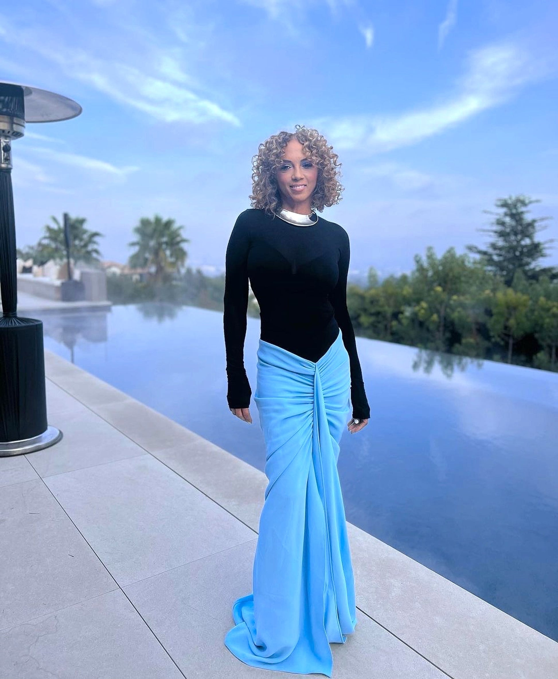 Mesh Long Dress Two-piece Set - enhanced image 13