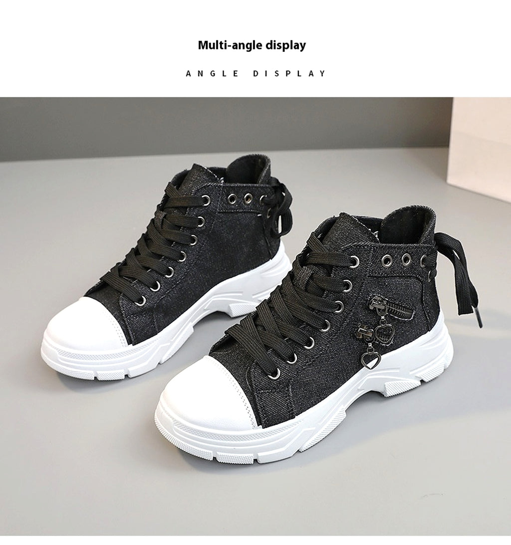 CanvasStep™ – Platform High-Top Sneakers with Zipper Details - enhanced image 13