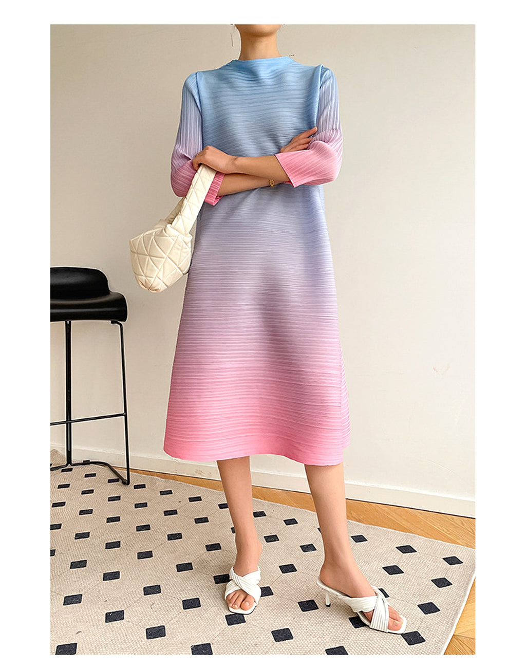 Pleated Plus Size Dress Women - enhanced image 13