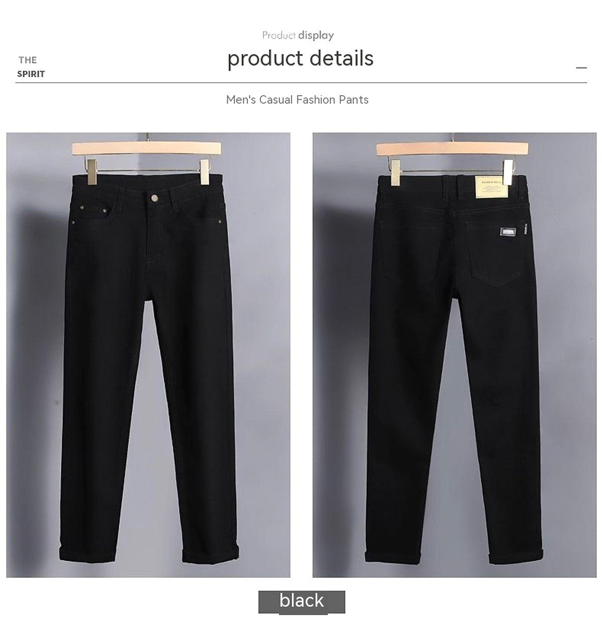 Straight Stretch Comfortable Trousers Mid-high Waist Pants Men - enhanced image 13