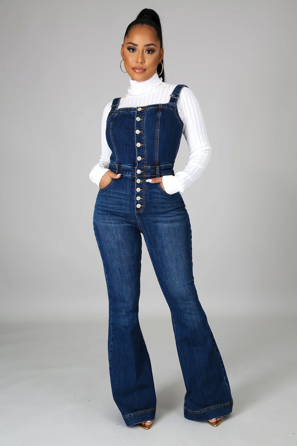 Women's Fashion Casual Denim Jumpsuit - enhanced image 13