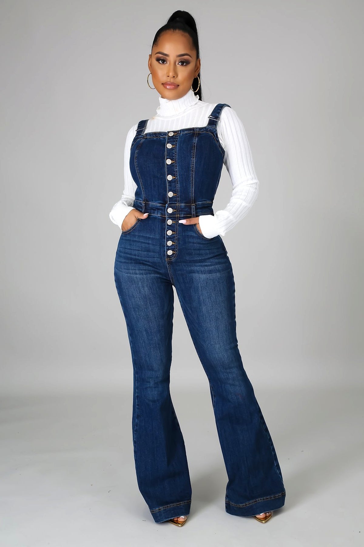 Women's Fashion Casual Denim Jumpsuit - enhanced image 13
