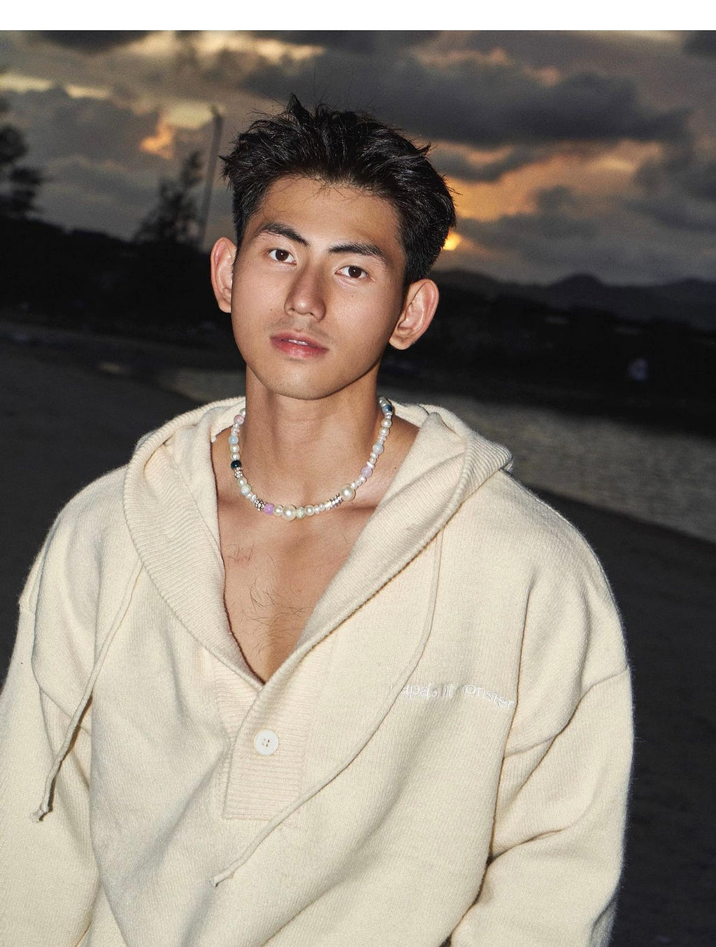 American Simple Embroidery Knitting Hooded Sweater Men - enhanced image 14