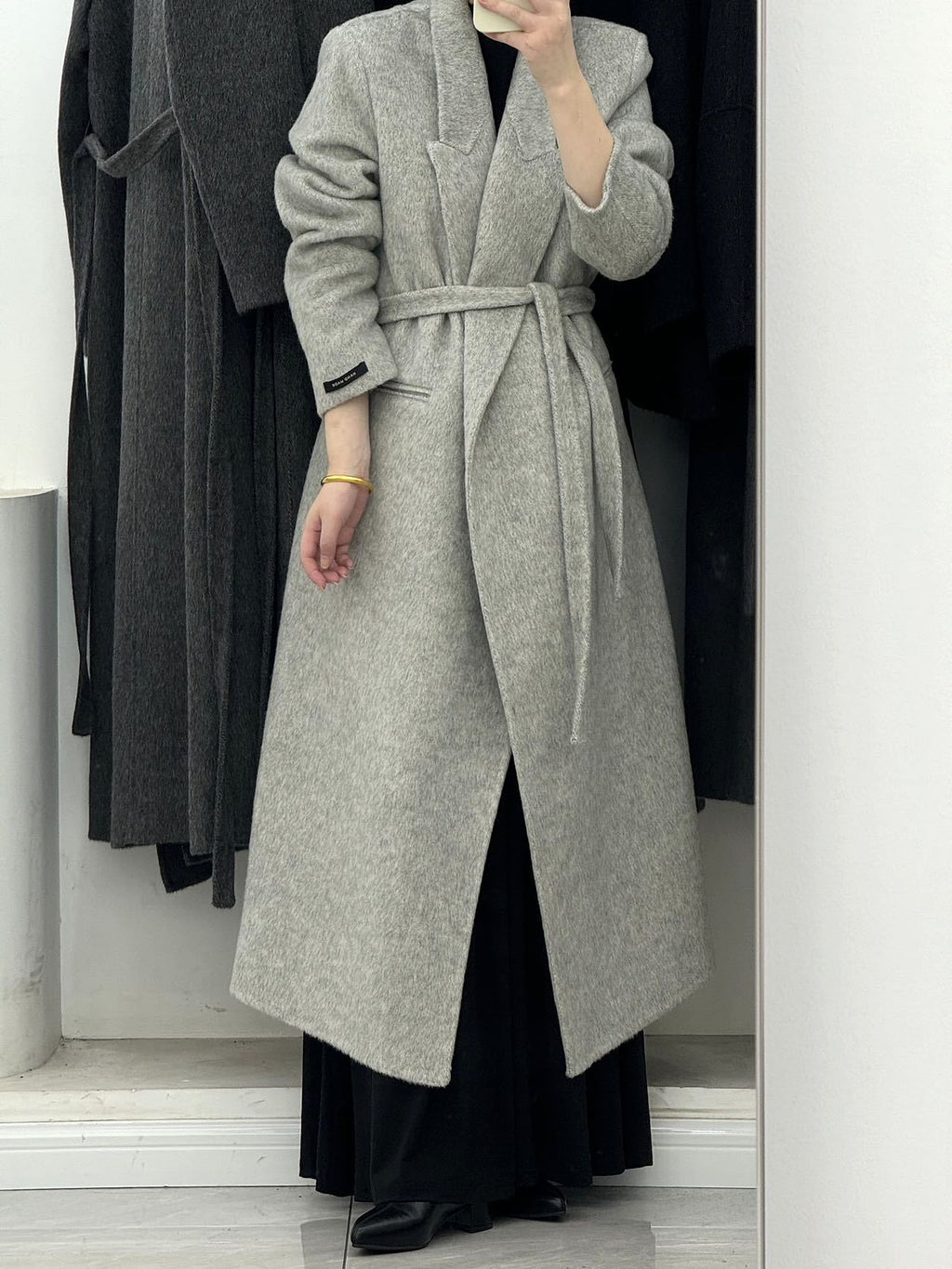 Angora Red Women's Loose Double-Sided Wool Overcoat – Elegant & Cozy - enhanced image 14