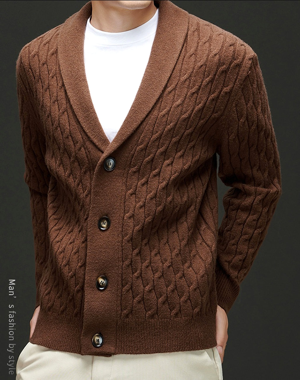 Autumn New Men's Knitwear Cardigan Casual Coat Sweater - enhanced image 14