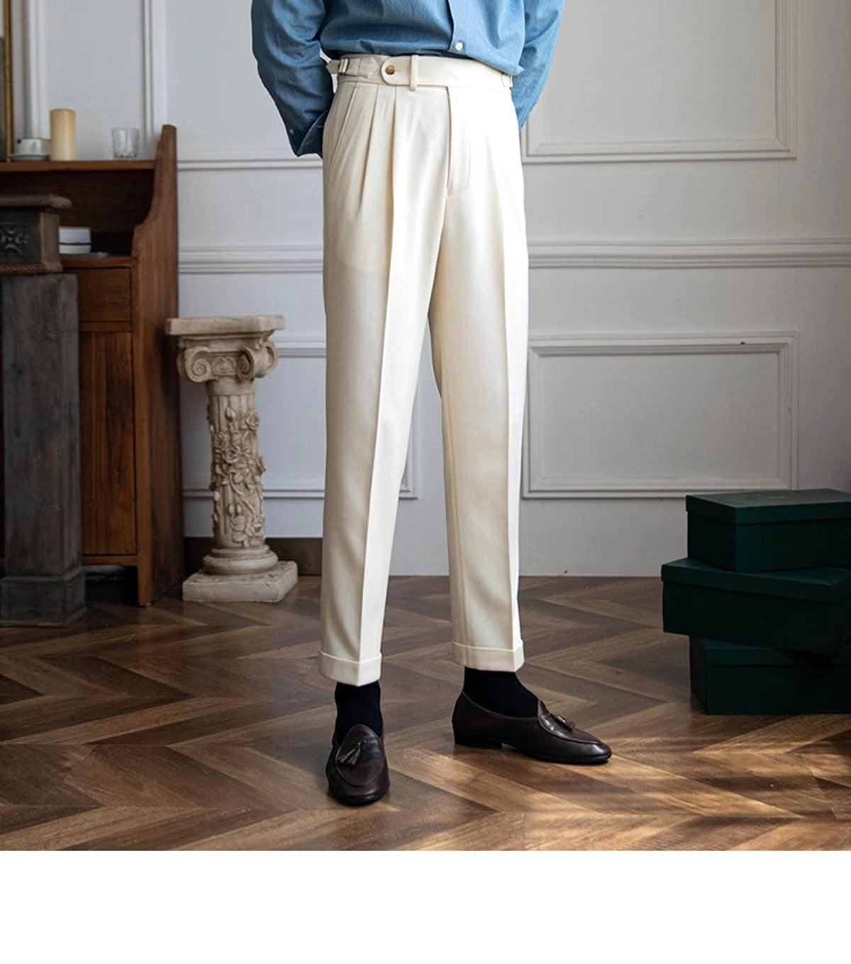British Men Business Casual Pants - enhanced image 14