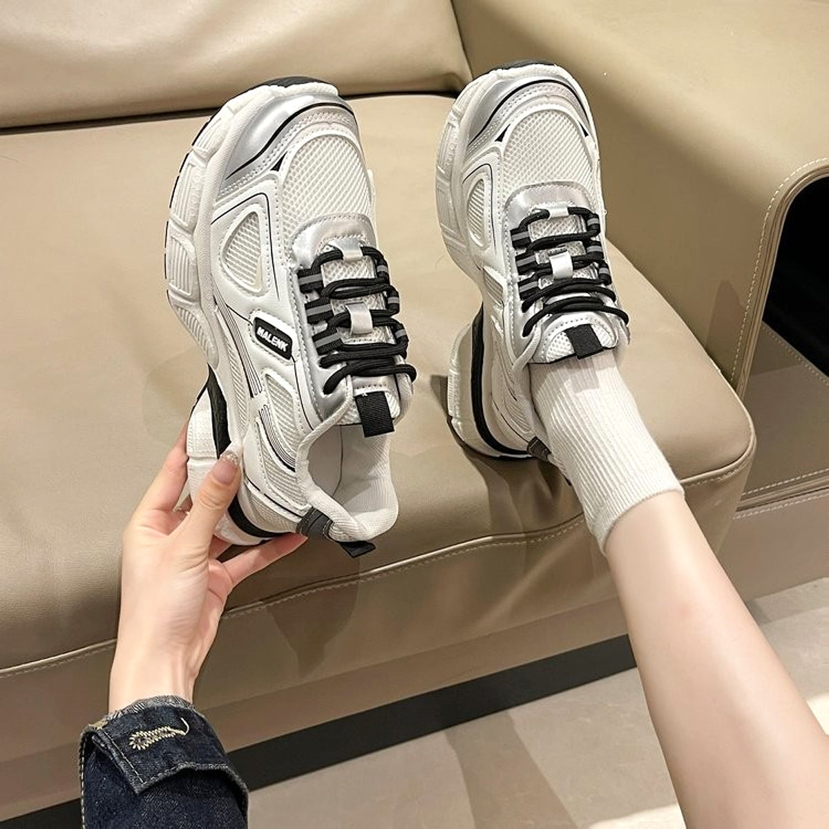 Casual Sneaker Women's All-match Mesh Surface Platform - enhanced image 14