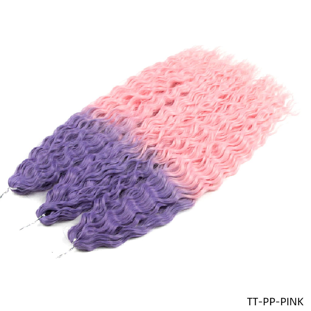 LuxeWave - Chemical Fiber Water Ripple Crochet Curls Hair Extensions - enhanced image 14