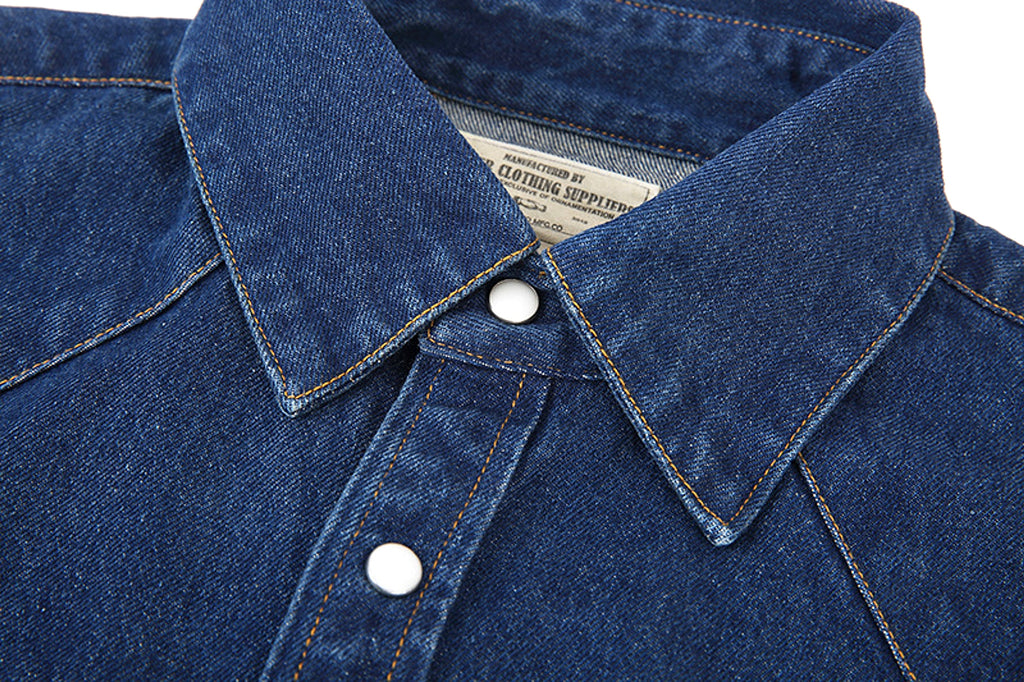 Classic Bag Flower Wash Denim Shirt - enhanced image 14