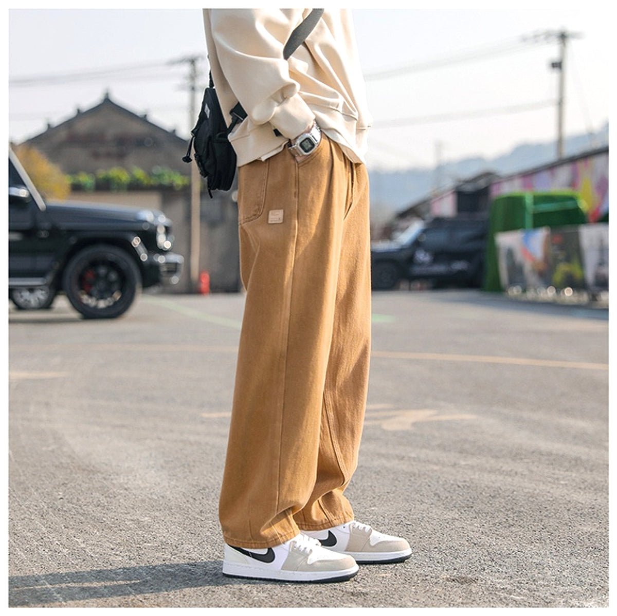 Cotton Pants Men's Casual Straight-leg Pants (Jeans) - enhanced image 14