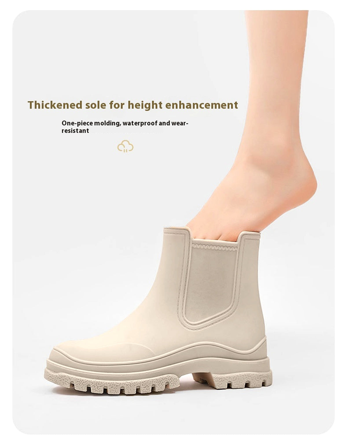Cross-border Ladies Outdoor Work Rain Boots Lightweight Non-slip Rubber Shoes Kitchen Shoe Cover - enhanced image 14