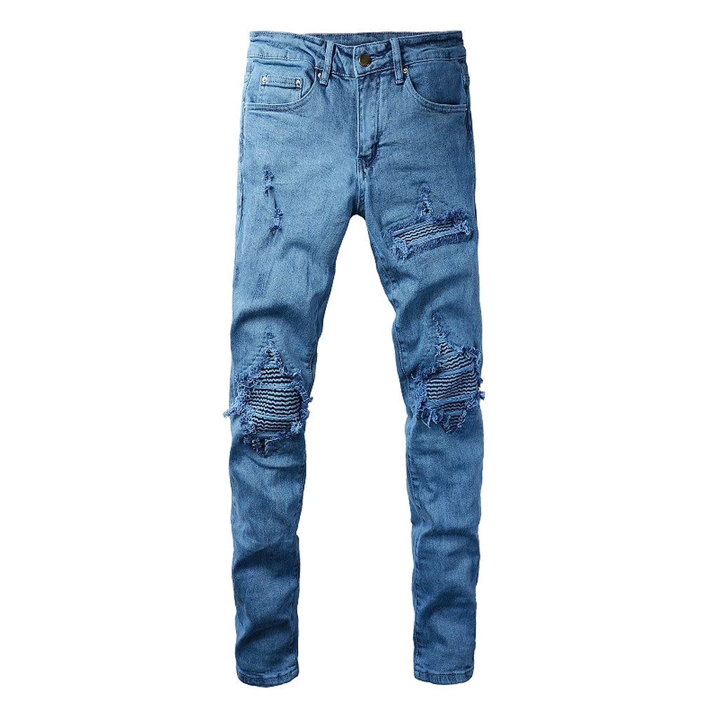 UrbanRift™ – Distressed Mid-Waist Street Jeans - enhanced image 14