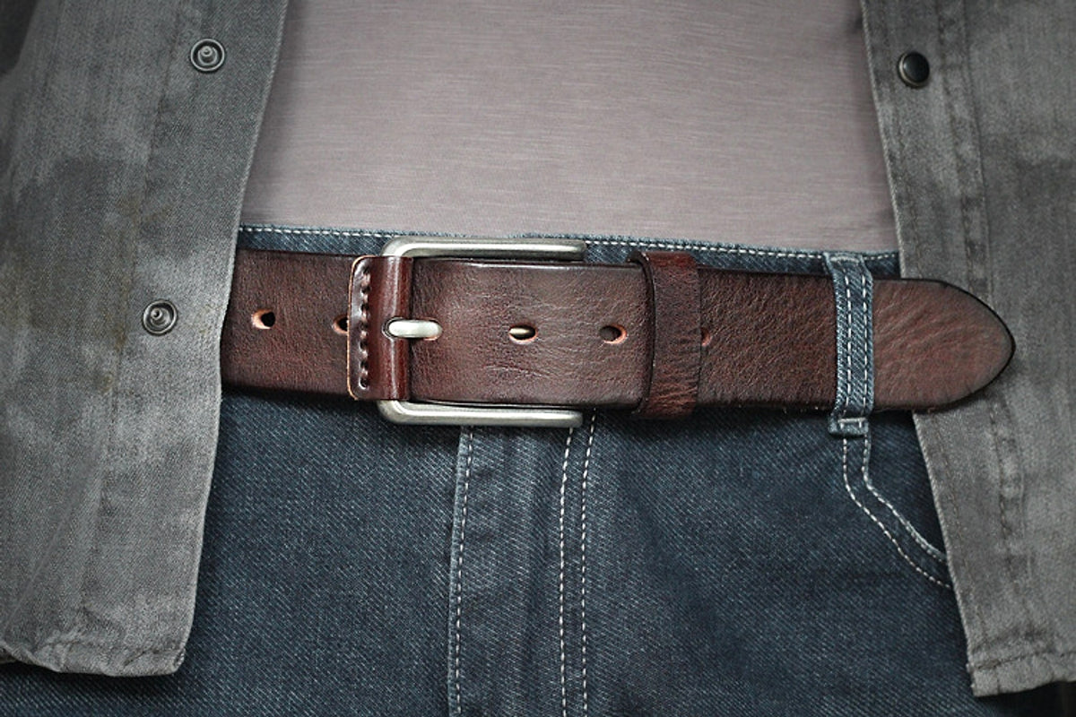 First Layer Cowhide Handmade Belt Men's Pin Buckle Belt