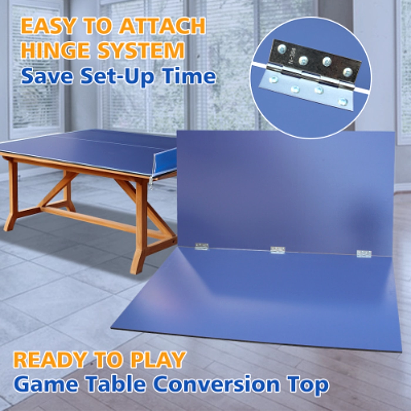 GameMaster™ – 7ft Foldable Ping Pong Tabletop Conversion Board (US Warehouse) - enhanced image 14