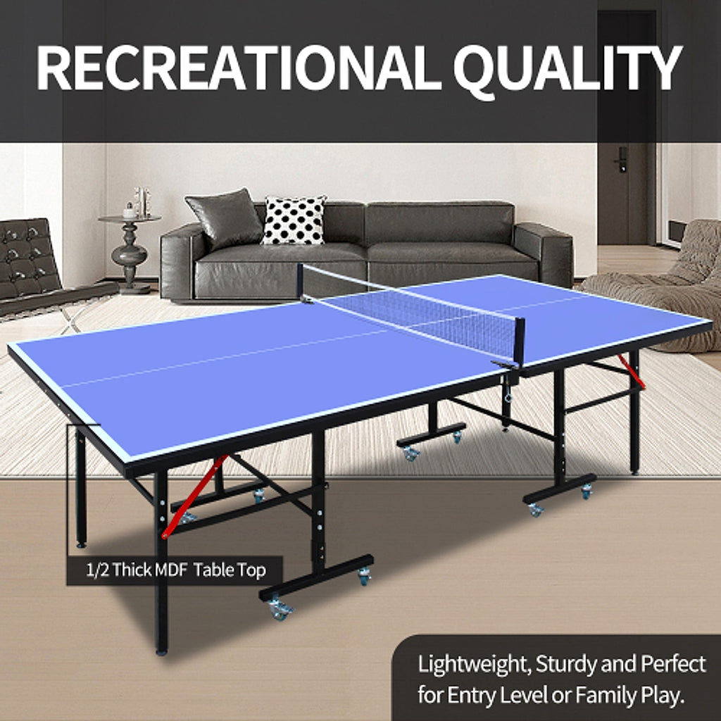 GameMaster™ – 8ft Mid-Size Foldable Ping Pong Table Set w/ Net, 2 Paddles & Balls (US Warehouse) - enhanced image 14