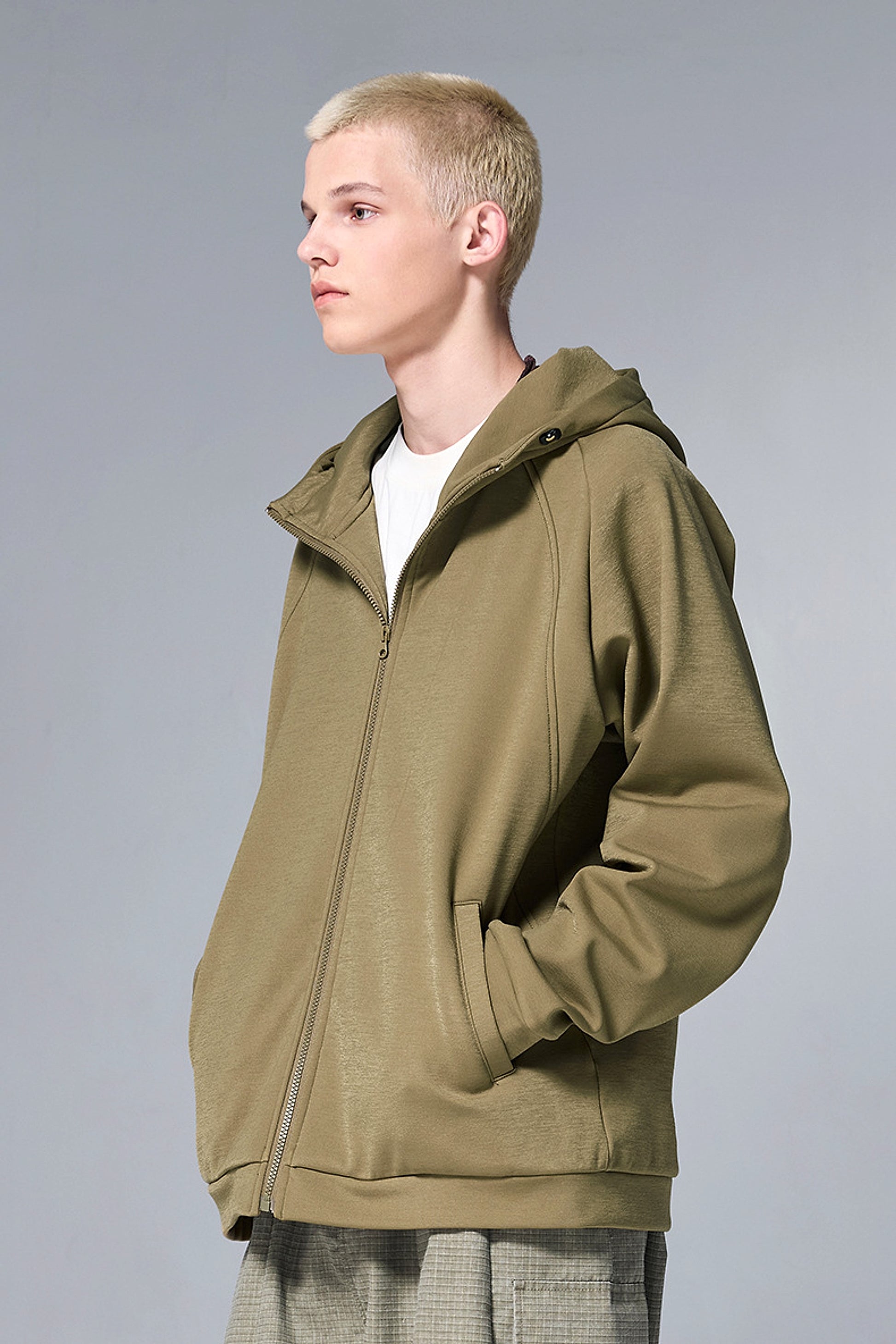 Hydrogen Four-sided Elastic Hooded Jacket Zipper Windproof Fleece Sweater - enhanced image 14