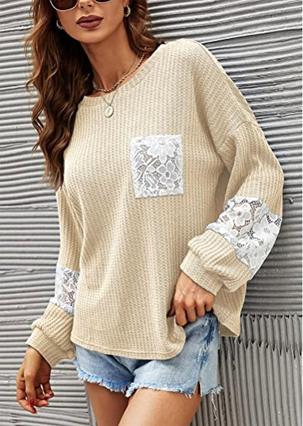Lace Casual Women's Loose Patchwork Easy Matching Knitwear Women Sweater - enhanced image 14