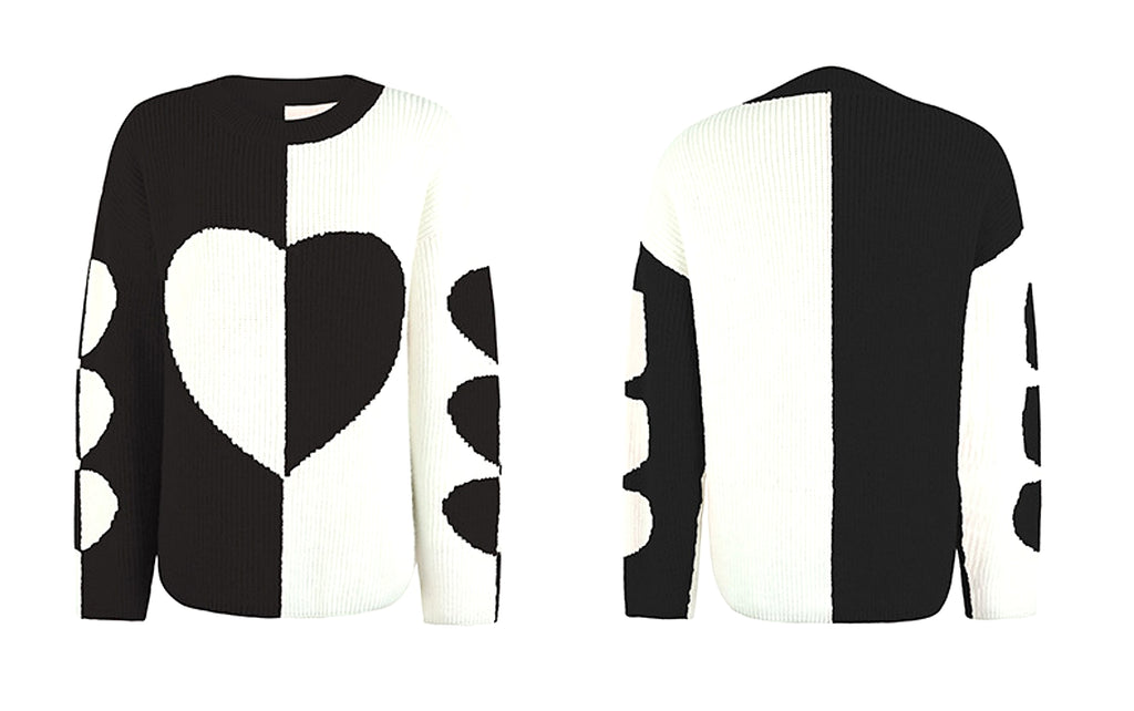 Long Sleeve Love Pattern Sweater Women - enhanced image 14