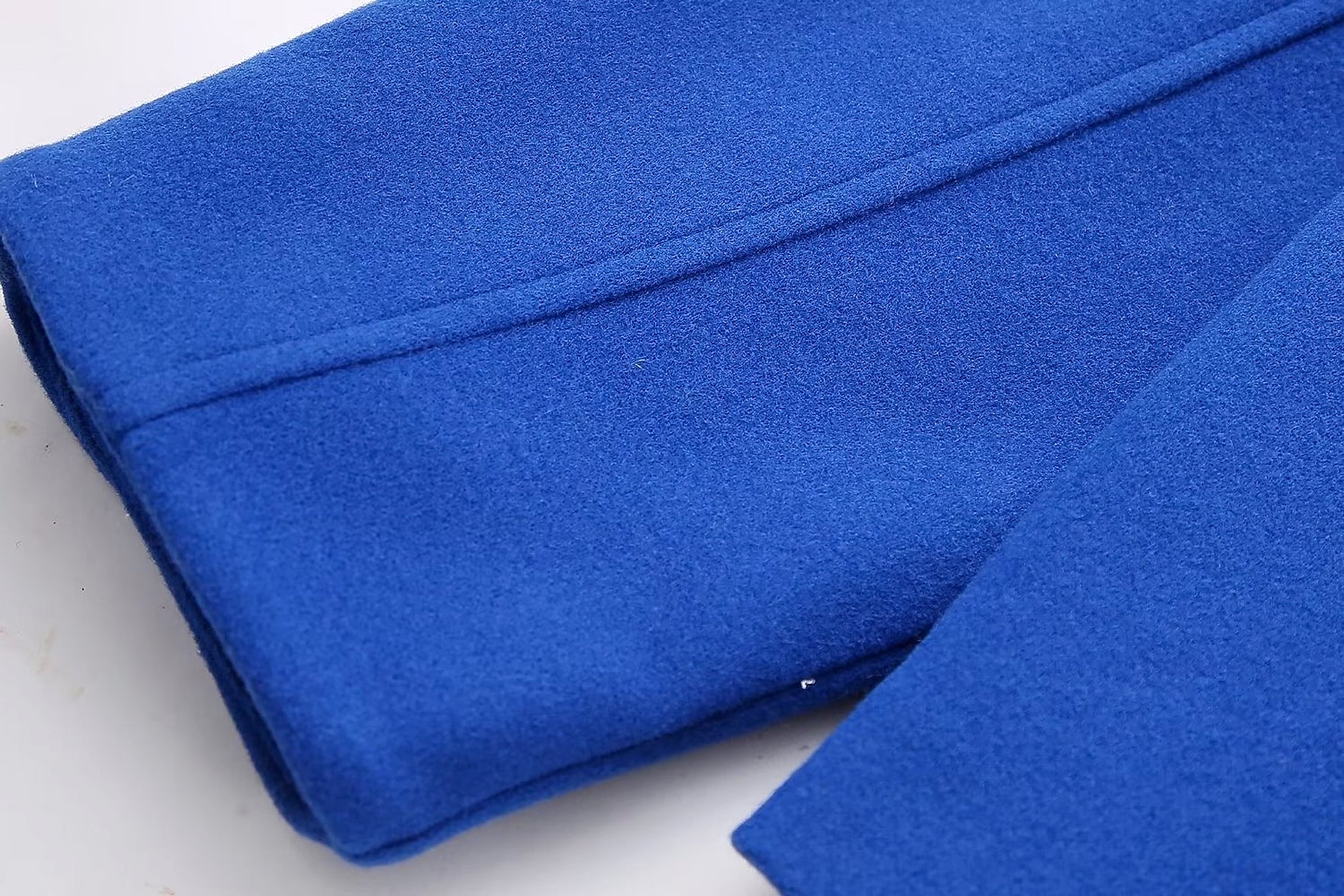 A1. Loose Double-breasted Short Design Woolen Coat - enhanced image 14