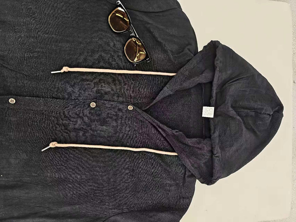 Loose Hooded Short-sleeved Shirt For Men - enhanced image 14