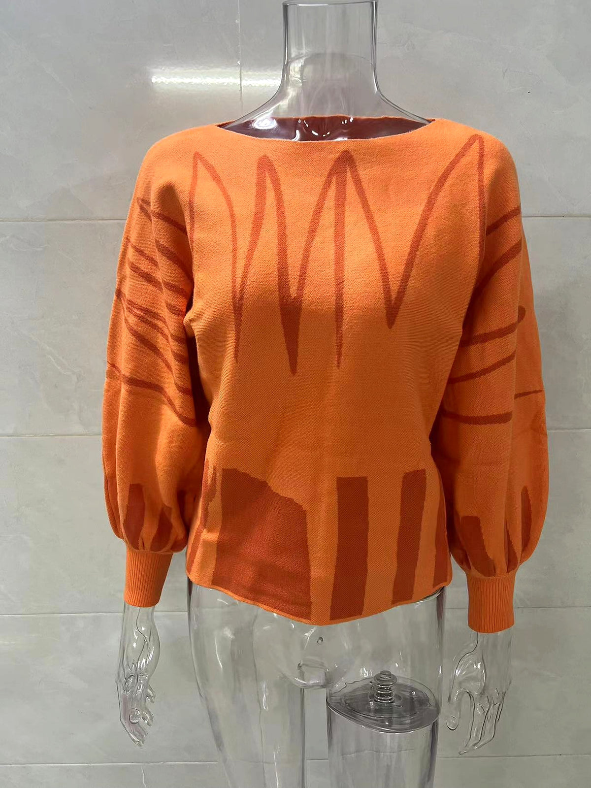 Loose Pullover Knitting Sweater Women - enhanced image 14