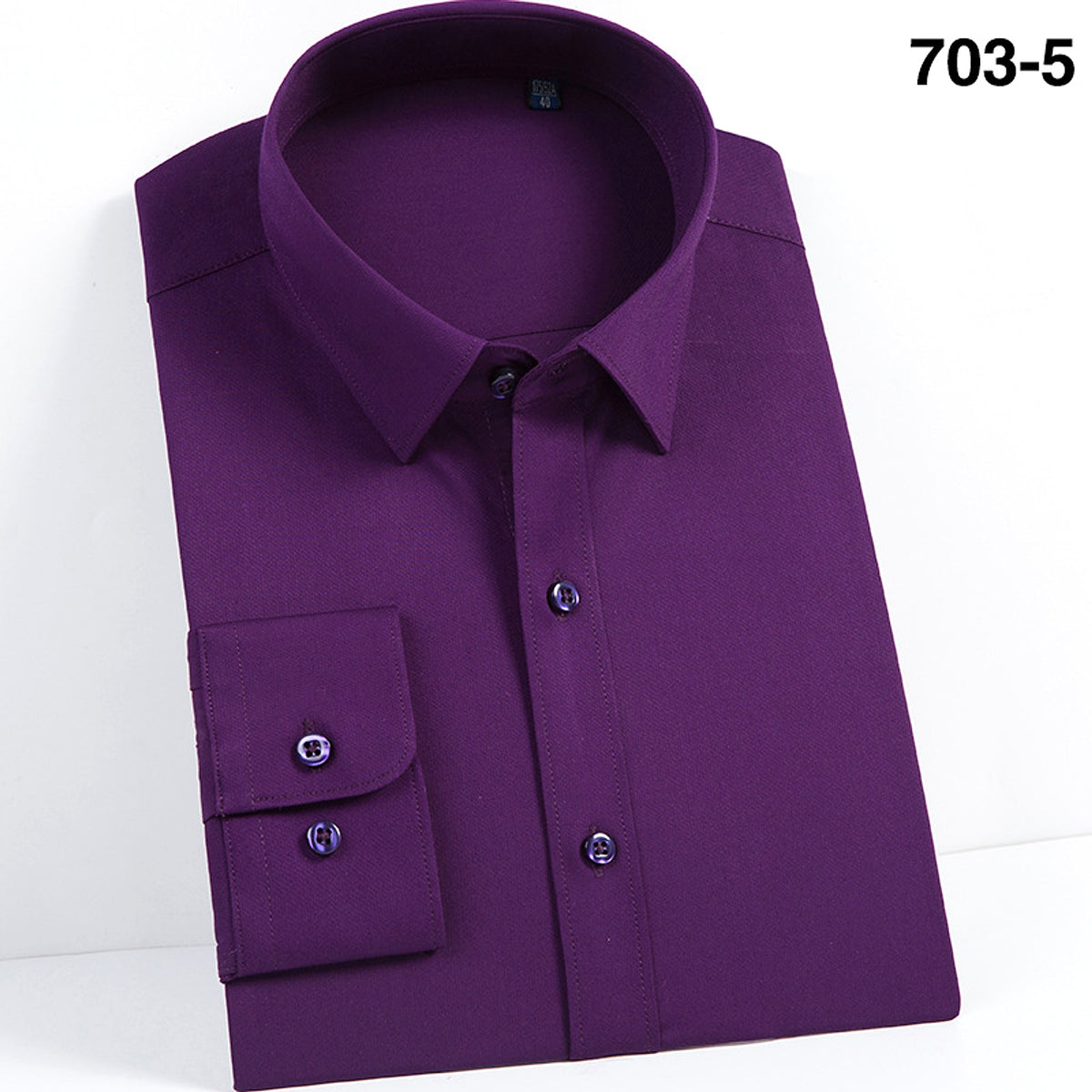 Men DressShirt Long Sleeve Shirt - enhanced image 14