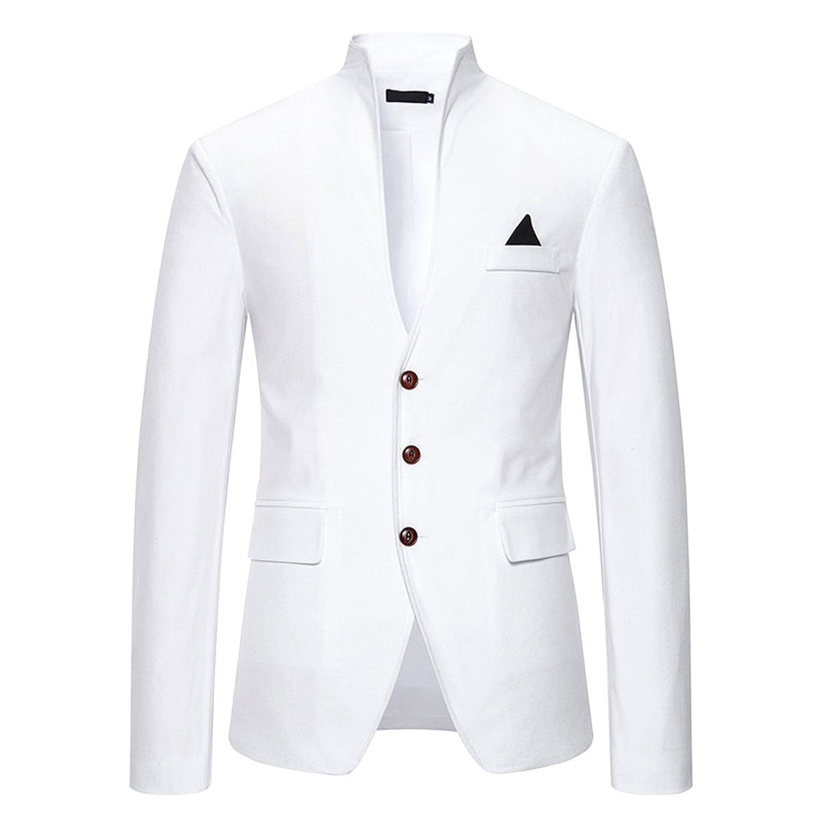 UrbanEdge™ – Color Stitching Mandarin Collar Blazer - enhanced image 14