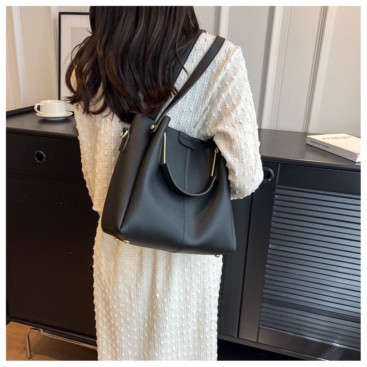 Roselle™ – Textured Mini Bucket Bag (Korean Style) - enhanced image 14
