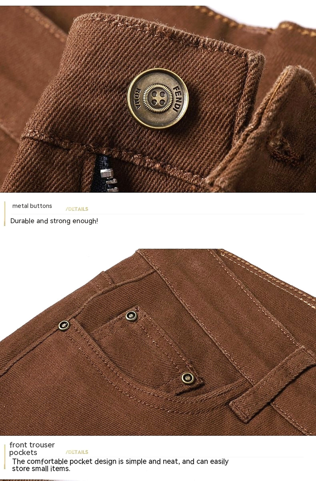 Straight Stretch Comfortable Trousers Mid-high Waist Pants Men - enhanced image 14